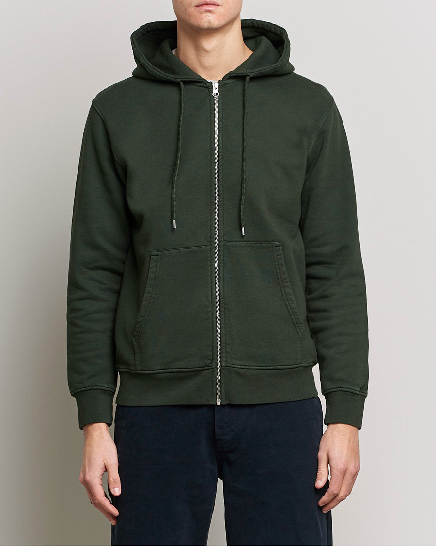 Herre | Colorful Standard | Colorful Standard | Classic Organic Full Zip Hood Hunter Green