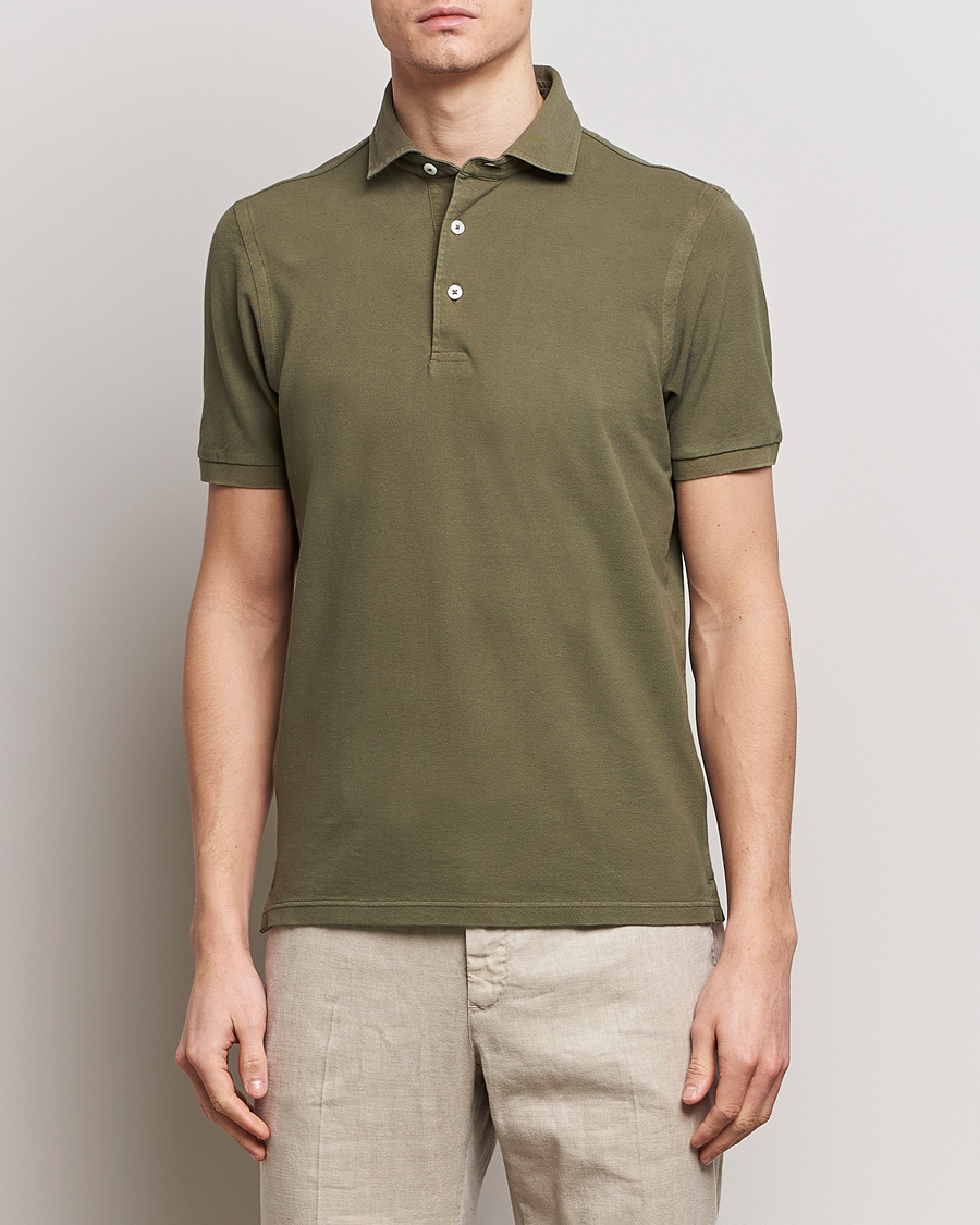 Herre | Gran Sasso | Gran Sasso | Washed Polo Medium Green