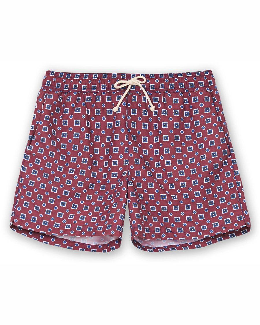 Herre | Badebukser | Ripa Ripa | Scirocco Printed Swimshorts Red