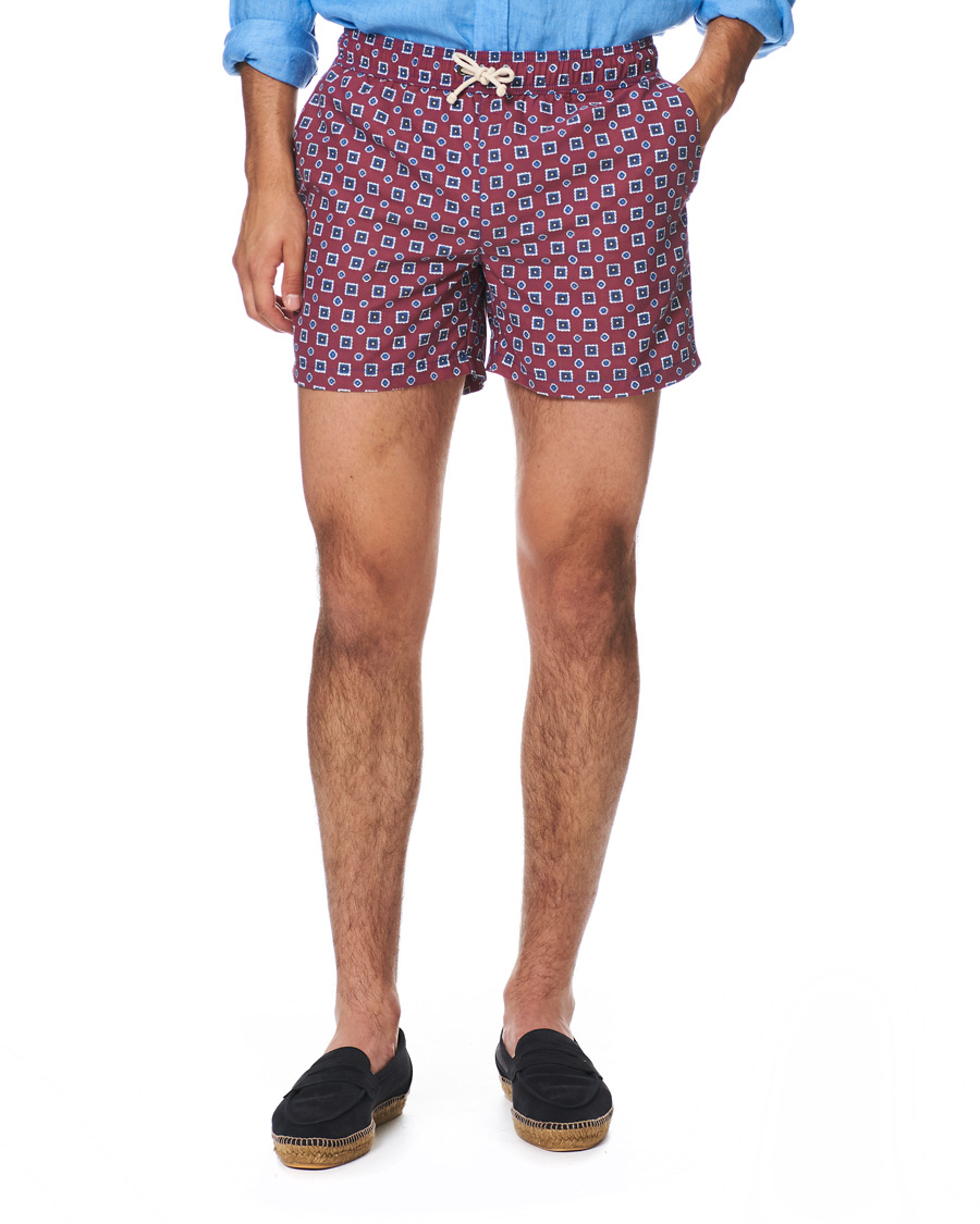 Herre | Badebukser | Ripa Ripa | Scirocco Printed Swimshorts Red