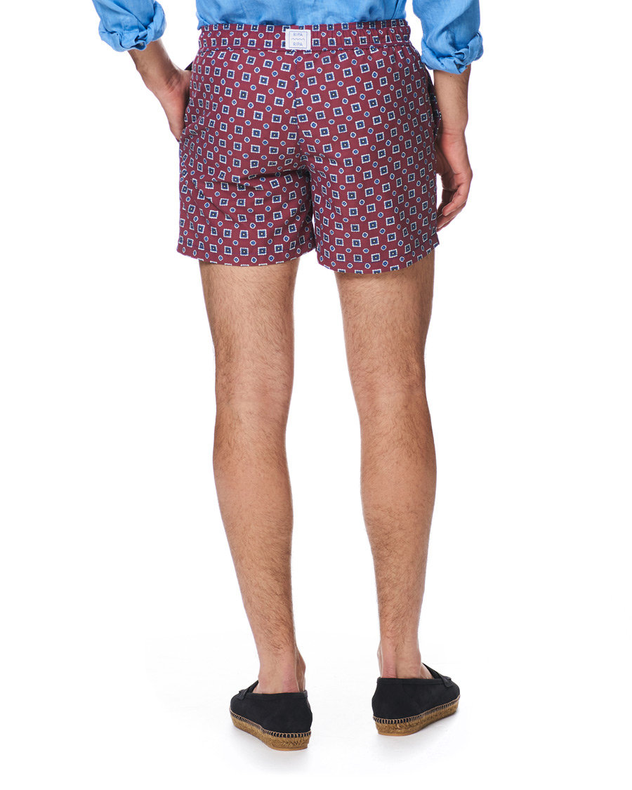 Herre | Badebukser | Ripa Ripa | Scirocco Printed Swimshorts Red