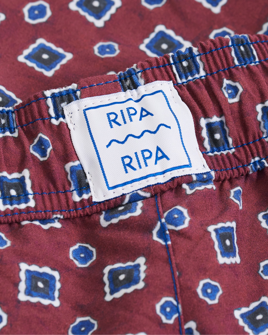 Herre | Badebukser | Ripa Ripa | Scirocco Printed Swimshorts Red