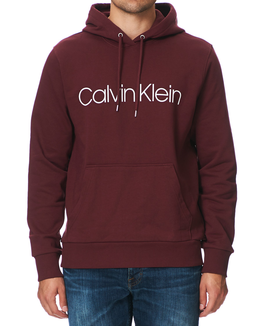 Monopol følelsesmæssig porter Calvin Klein Front Logo Hoodie Tawny Port - CareOfCarl.dk