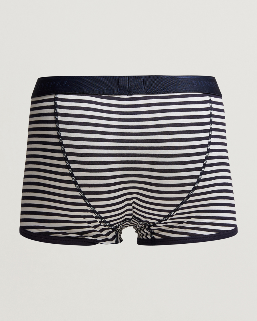 Herre | Undertøj | Sunspel | Superfine Two Button Cotton Navy/White