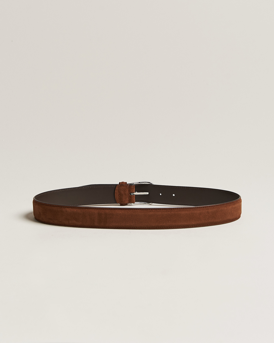 Herre | Bælter | Anderson's | Suede 3,5 cm Belt Brown