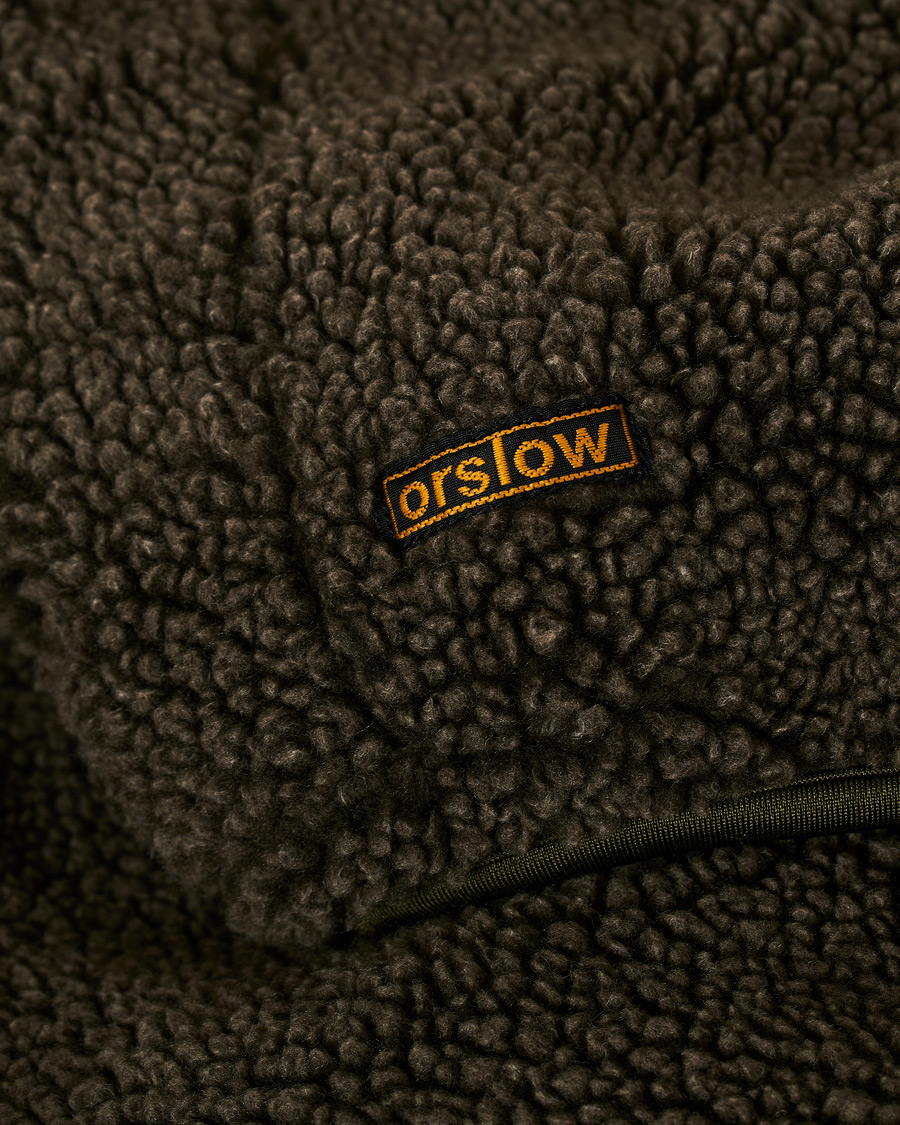 Herre | Jakker | orSlow | Panelled Fleece Jacket Military Green