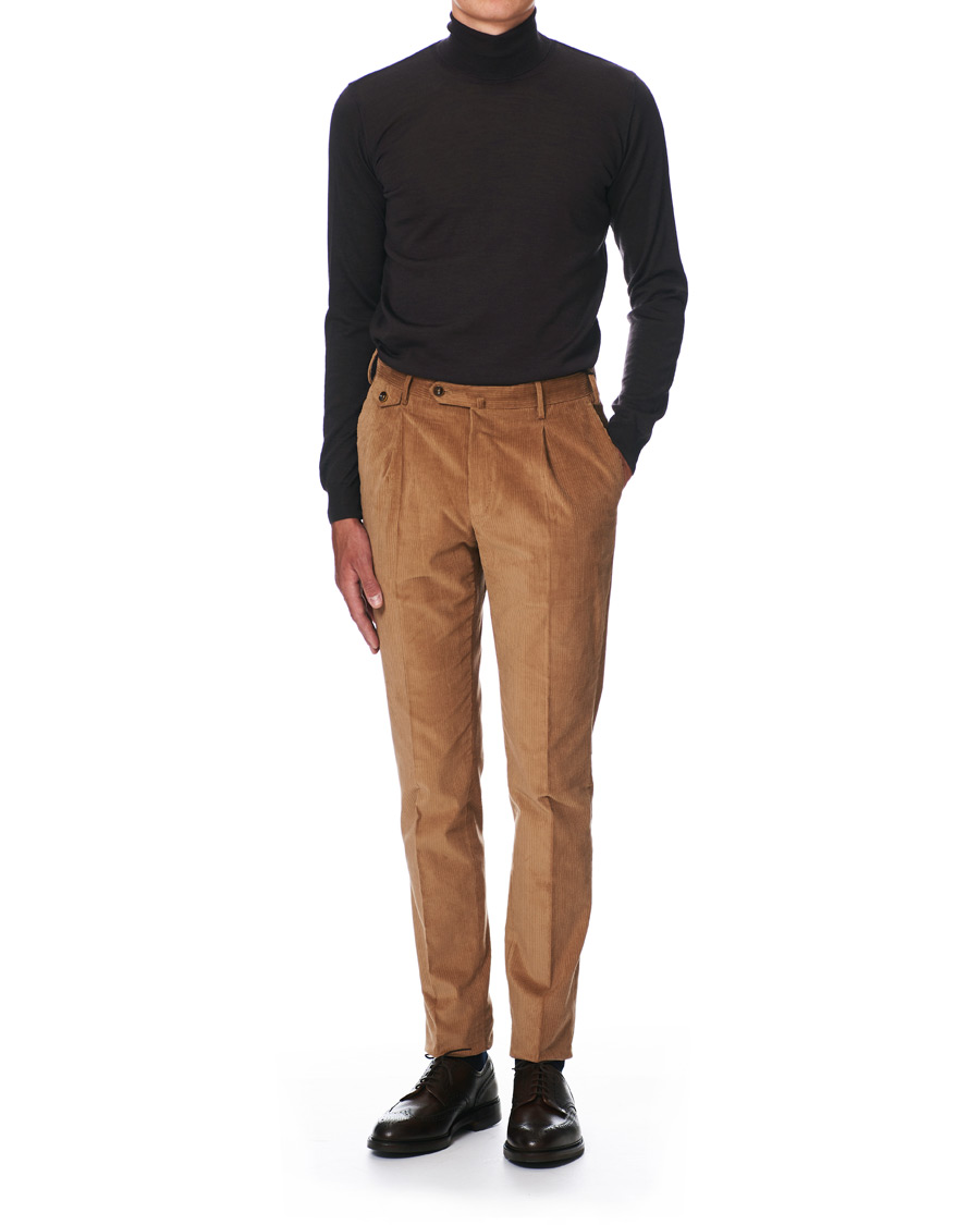 Herre | Trøjer | Oscar Jacobson | Cole Extra Fine Merino Rollneck Brown