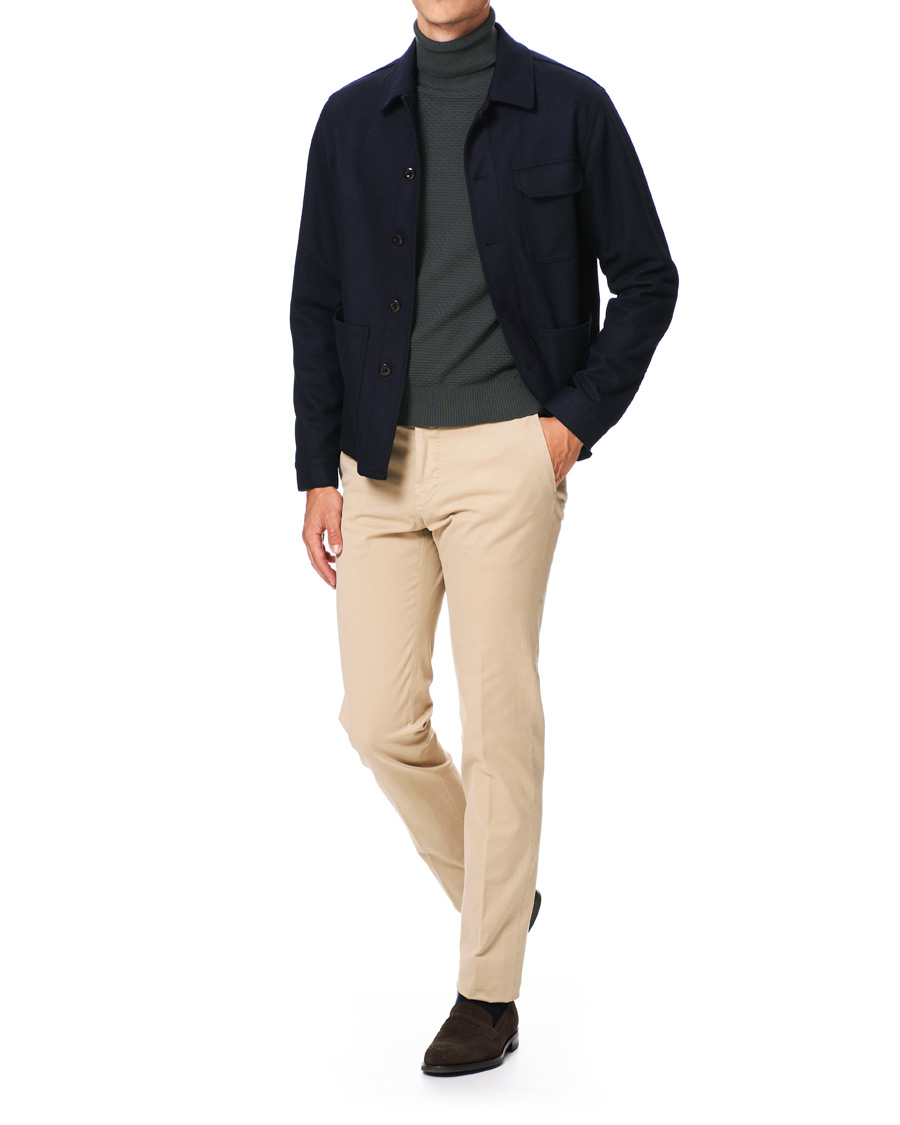 Herre | Bukser | Incotex | Slim Fit Comfort Chino Beige