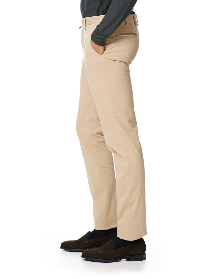 Herre | Bukser | Incotex | Slim Fit Comfort Chino Beige