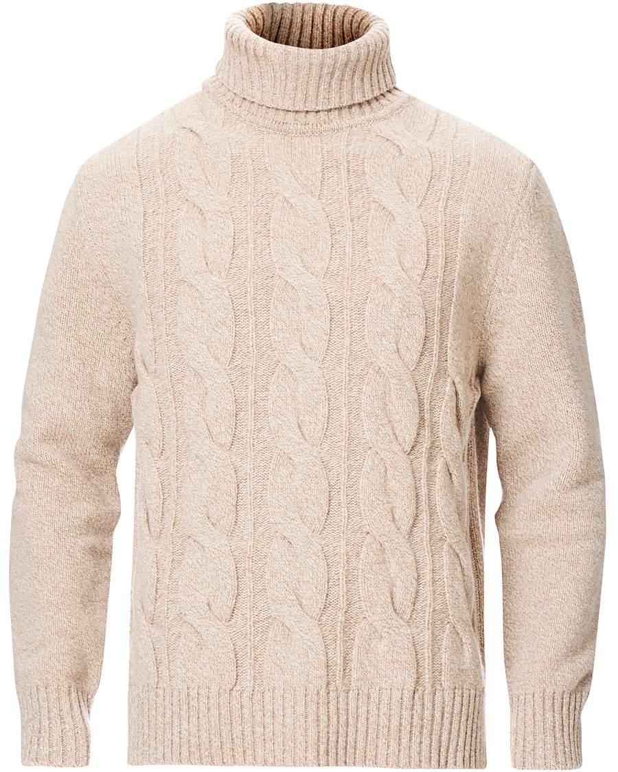 Herre | Trøjer | Morris Heritage | Heritage Heavy Rollneck Beige