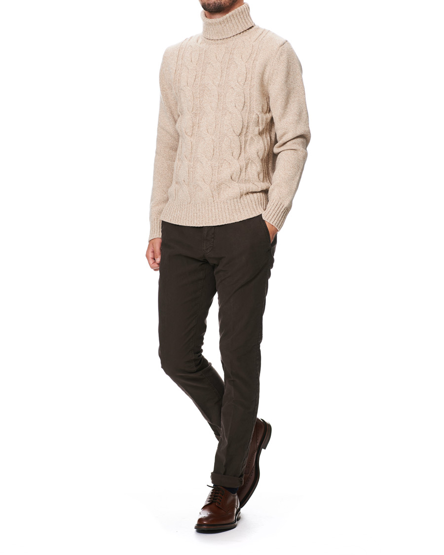 Herre | Trøjer | Morris Heritage | Heritage Heavy Rollneck Beige
