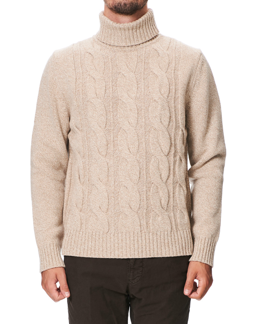 Herre | Trøjer | Morris Heritage | Heritage Heavy Rollneck Beige