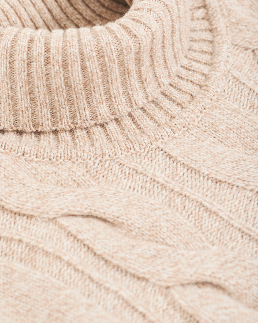 Herre | Trøjer | Morris Heritage | Heritage Heavy Rollneck Beige