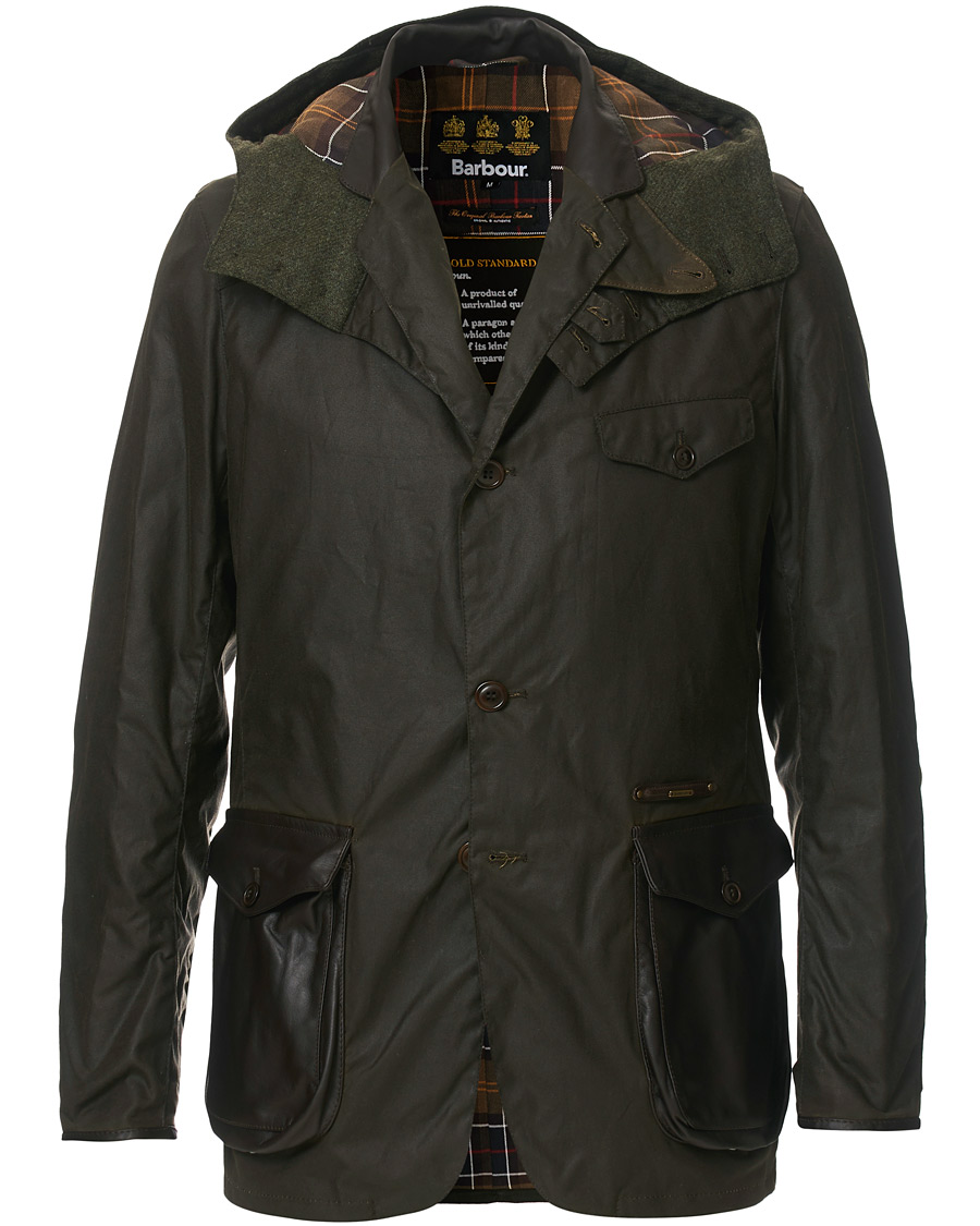 Barbour Lifestyle Gold Standard Supa Commander Wax Jacket Olive - CareOfCar