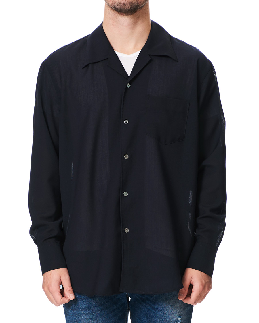 Our Legacy Loco Camp Collar Shirt Navy - CareOfCarl.dk