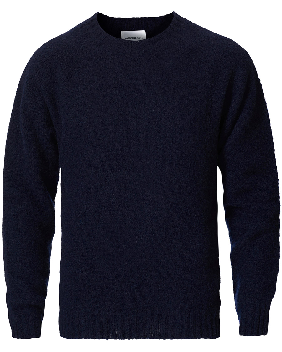 Herre | Trøjer | Norse Projects | Birnir Brushed Lambswool Dark Navy