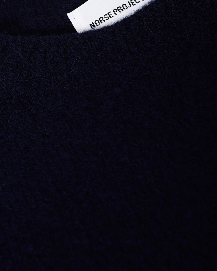 Herre | Trøjer | Norse Projects | Birnir Brushed Lambswool Dark Navy