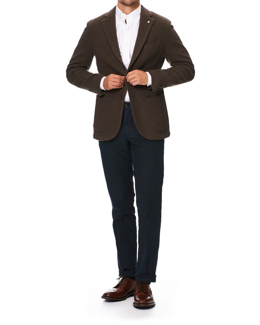 Herre | Skjorter | Kamakura Shirts | Slim Fit Oxford Button Down Shirt White