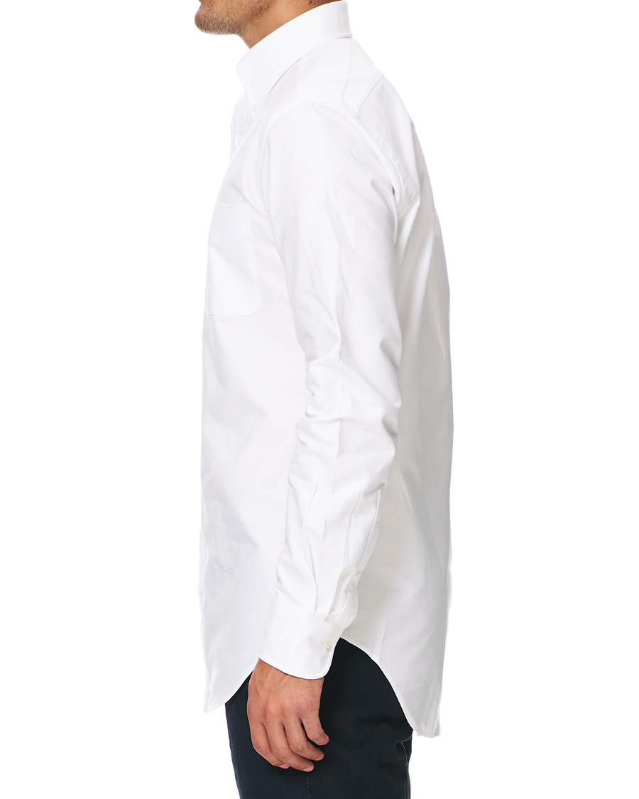 Herre | Skjorter | Kamakura Shirts | Slim Fit Oxford Button Down Shirt White