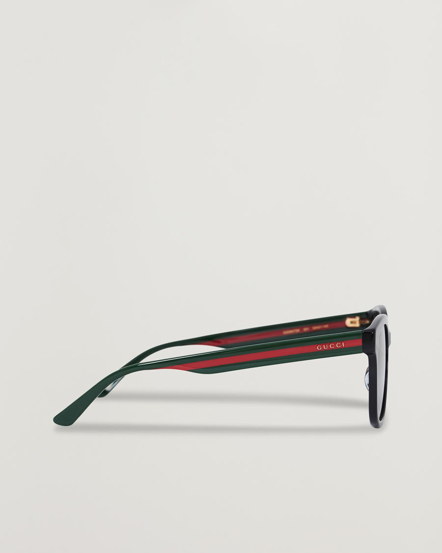hykleri span stof Gucci GG0847SK Sunglasses Black/Green - CareOfCarl.dk