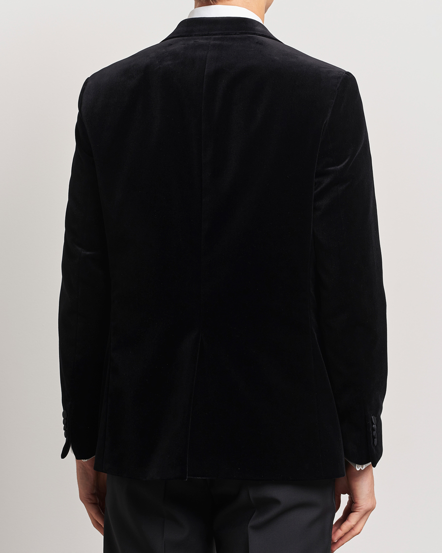Herre | Blazere & jakker | Oscar Jacobson | Frampton Velvet Tuxedo Blazer Black