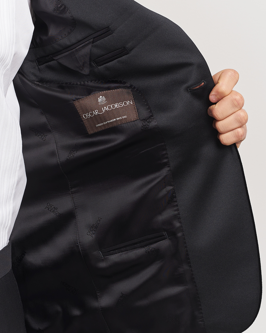 Herre | Blazere & jakker | Oscar Jacobson | Frampton Velvet Tuxedo Blazer Black