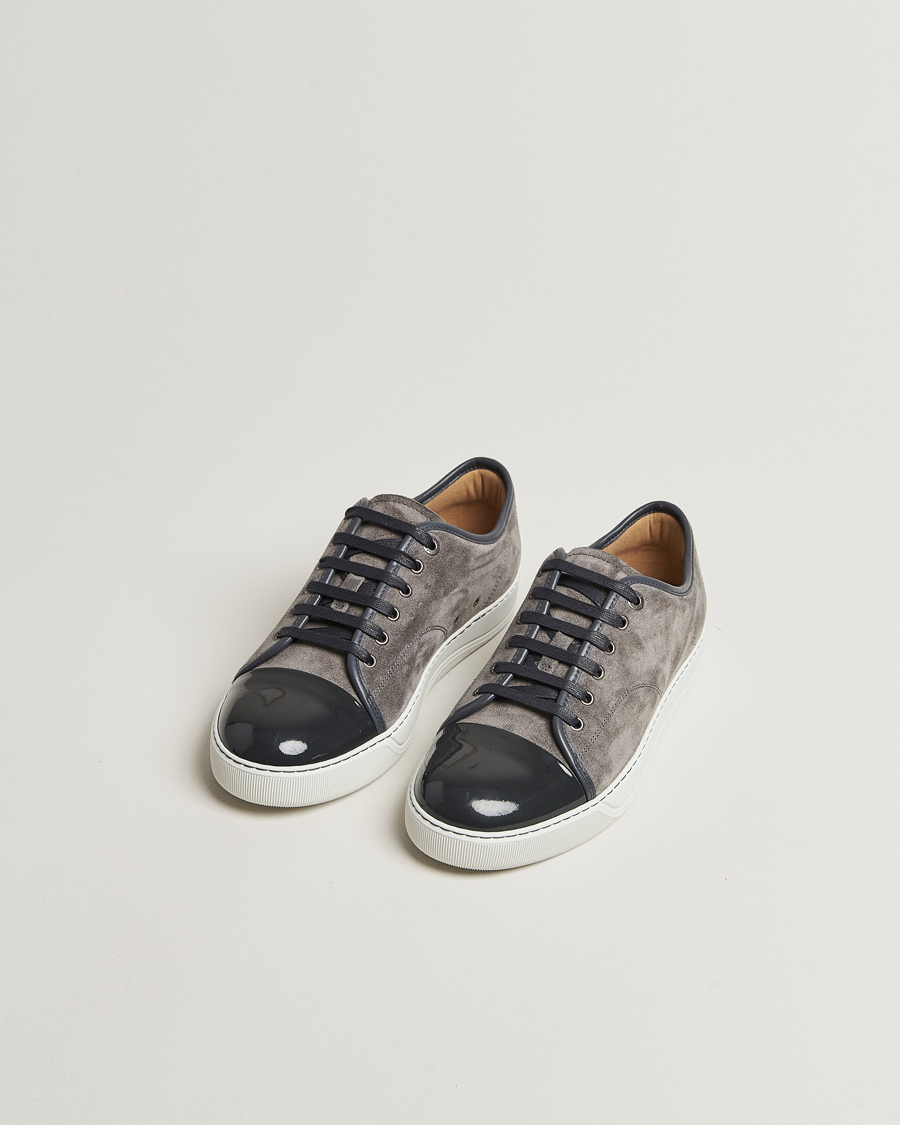 Herre | Luxury Classics | Lanvin | Patent Cap Toe Sneaker Dark Grey