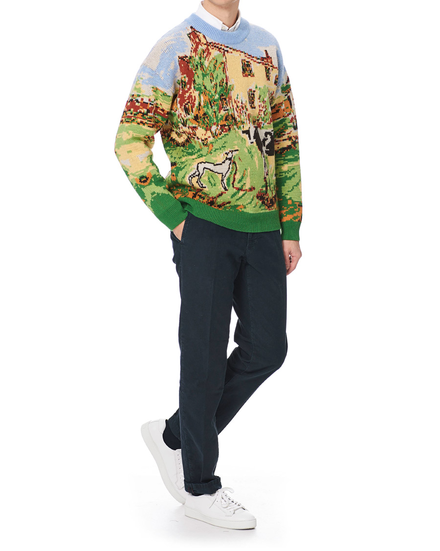 Herre | Trøjer | GANT | Luke Edward Hall Intarsea Crew Neck Multi
