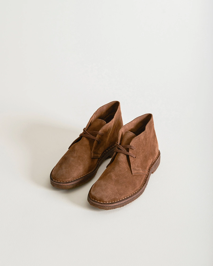 Herre | Sko | Drake\'s | Clifford Suede Desert Boots Light Brown