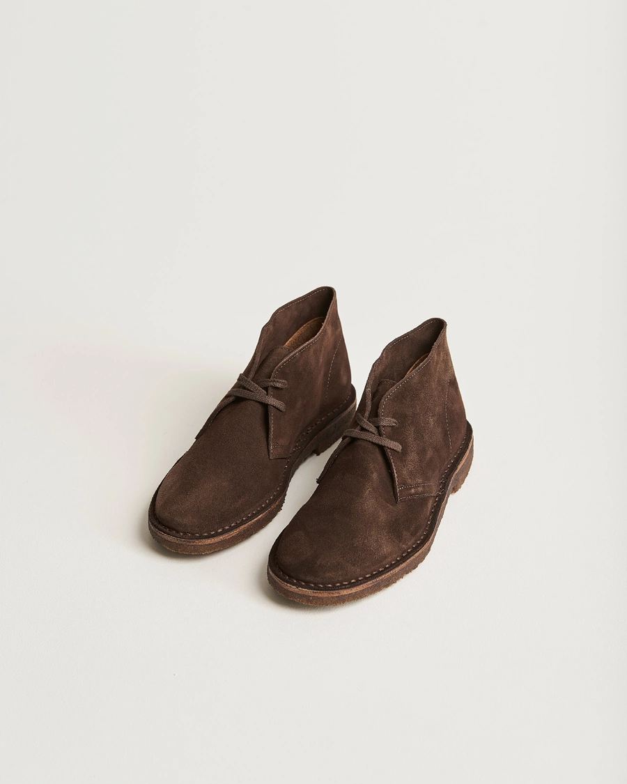 Herre | Sko | Drake\'s | Clifford Suede Desert Boots Dark Brown