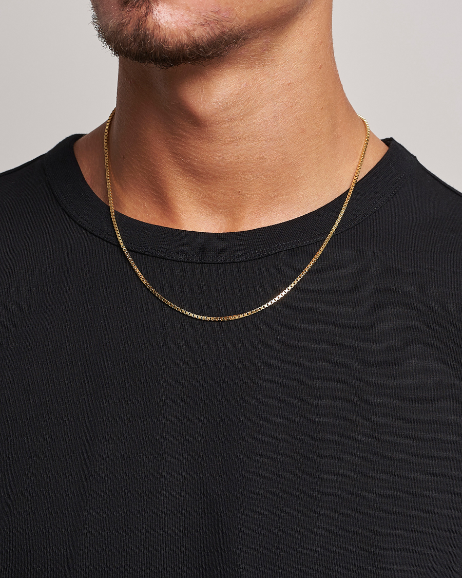 Herre |  | Tom Wood | Square Chain M Necklace Gold