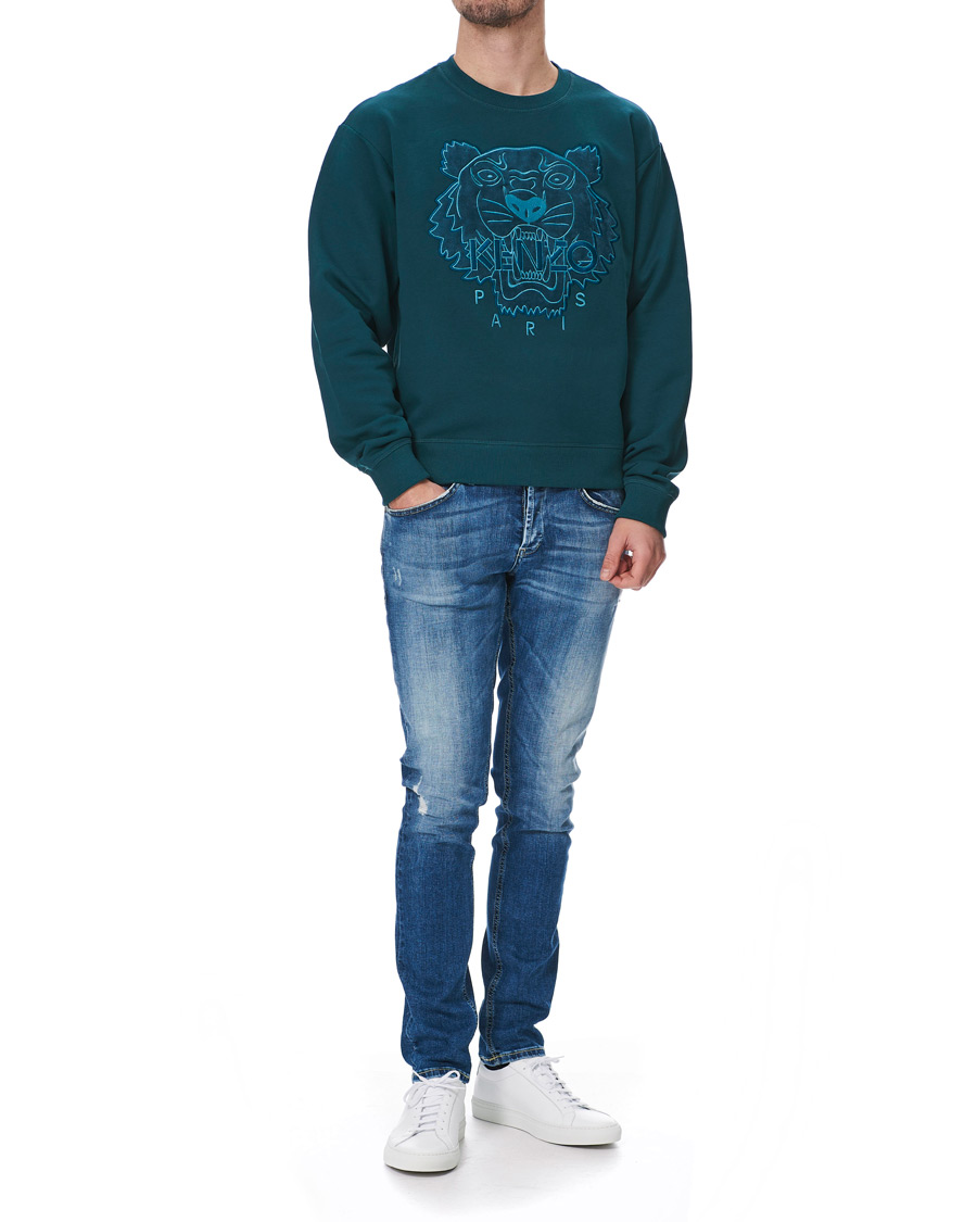 Kenzo blue velvet top sweatshirt