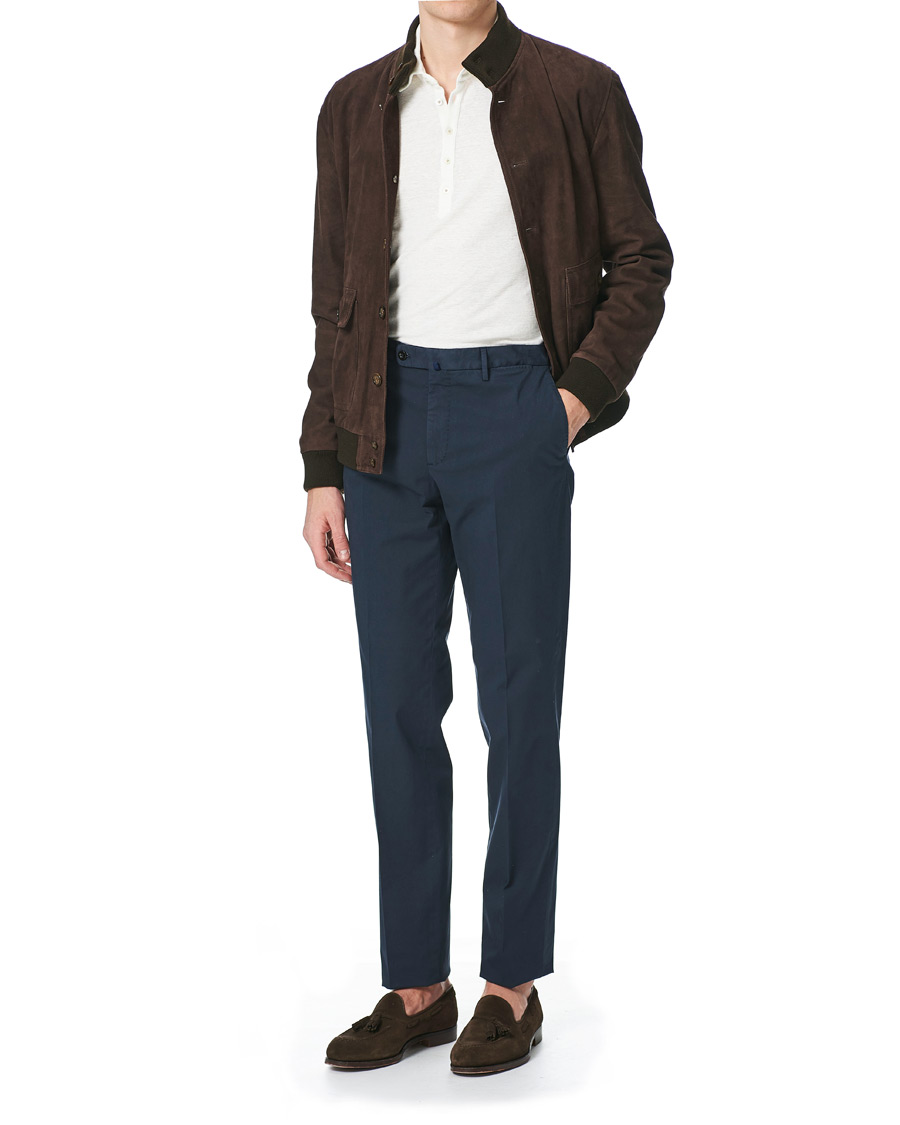 Herre | Trøjer | Massimo Alba | Raya Linen Piquet Long Sleeve Polo White