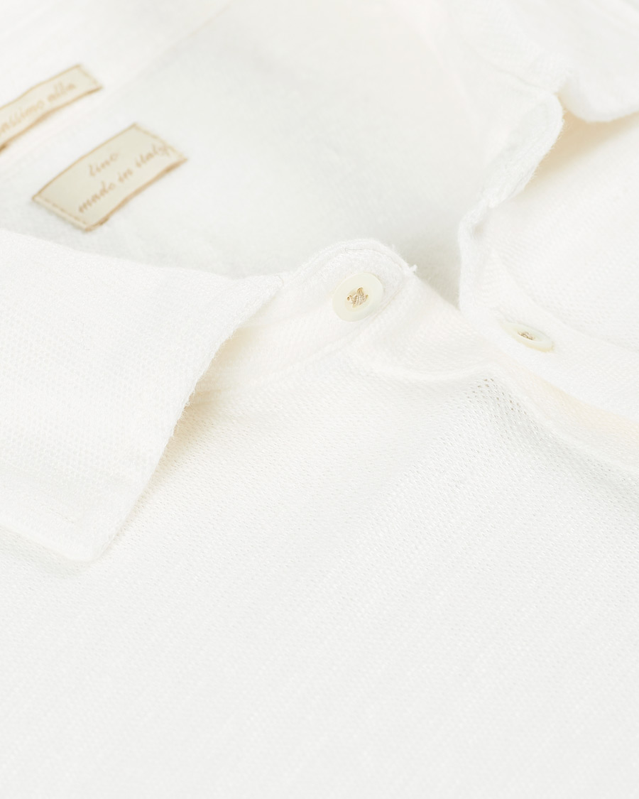 Herre | Trøjer | Massimo Alba | Raya Linen Piquet Long Sleeve Polo White