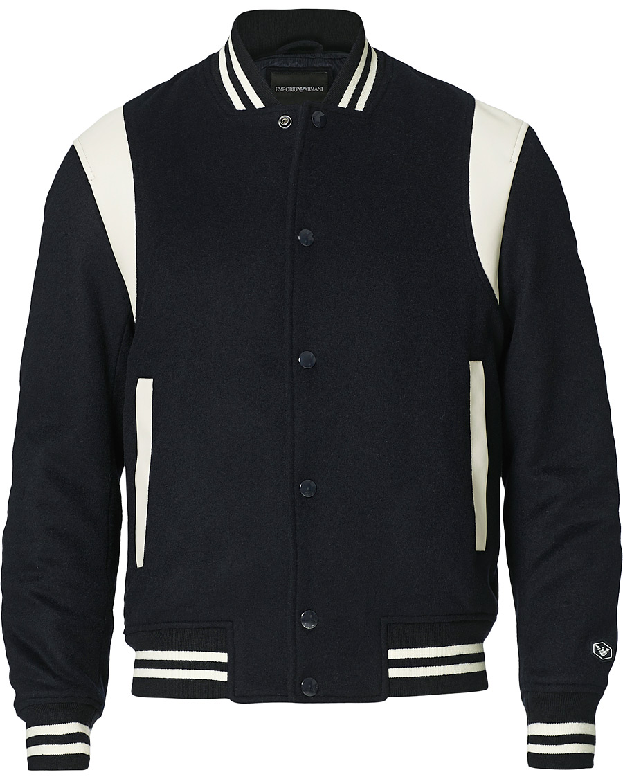 Emporio Armani Varsity Jacket Blue Navy CareOfCarl.dk