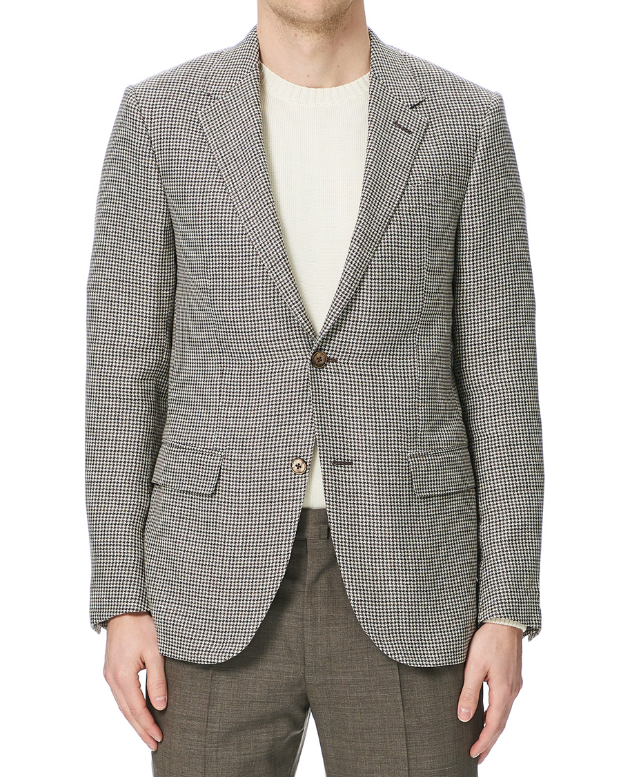Herre | Blazere & jakker | Ermenegildo Zegna | Linen/Silk Houndstooth Blazer Sand