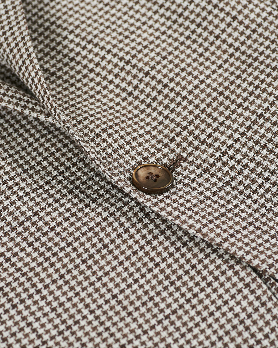 Herre | Blazere & jakker | Ermenegildo Zegna | Linen/Silk Houndstooth Blazer Sand