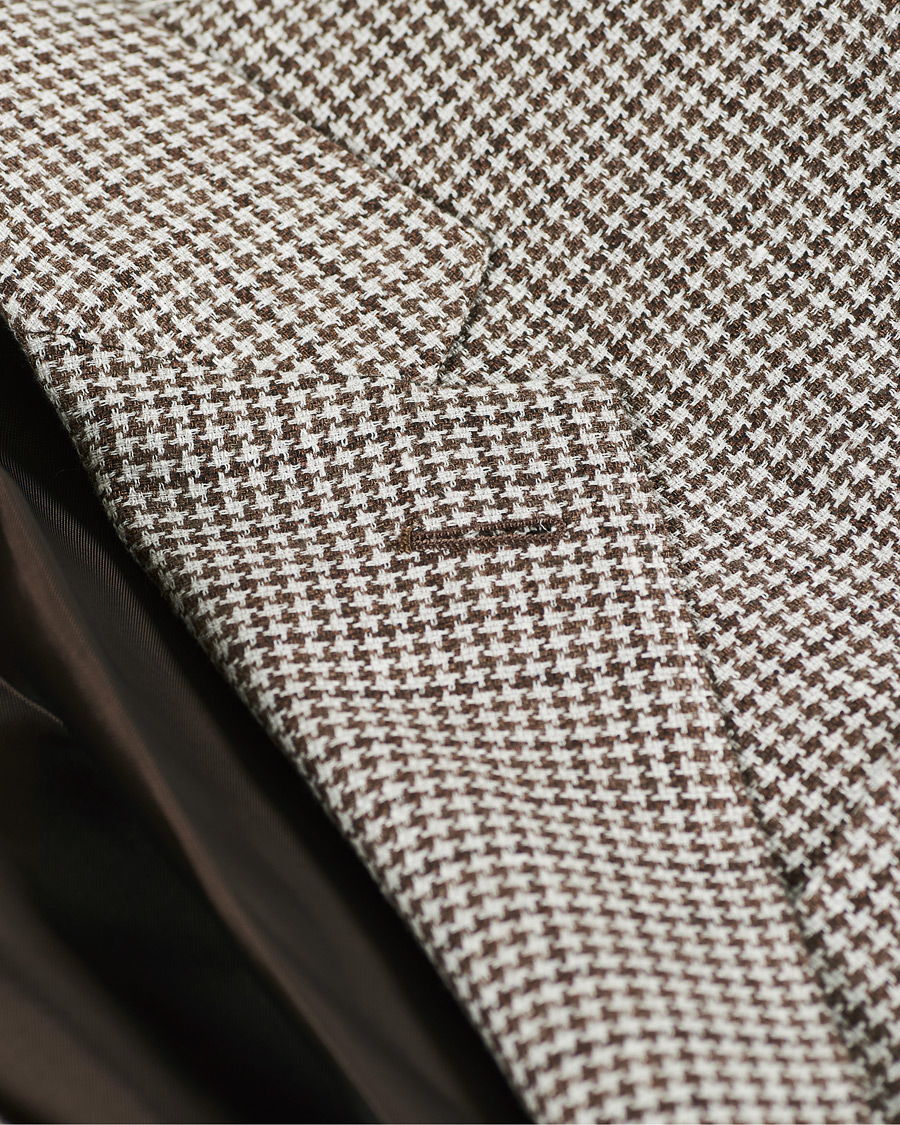 Herre | Blazere & jakker | Ermenegildo Zegna | Linen/Silk Houndstooth Blazer Sand
