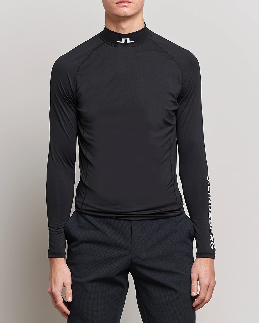 Herre | Sorte t-shirts | J.Lindeberg | Aello Soft Compression Tee Black