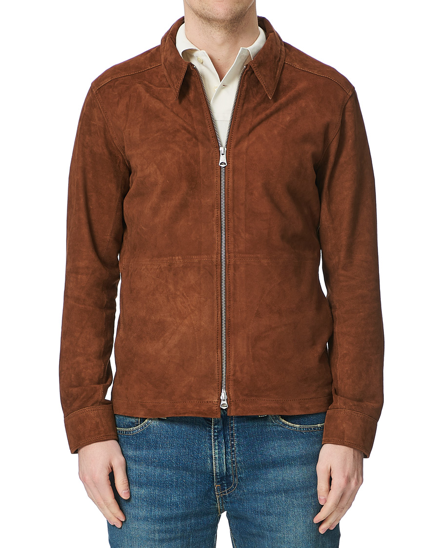 Jonah zip flat on sale suede leather jacket