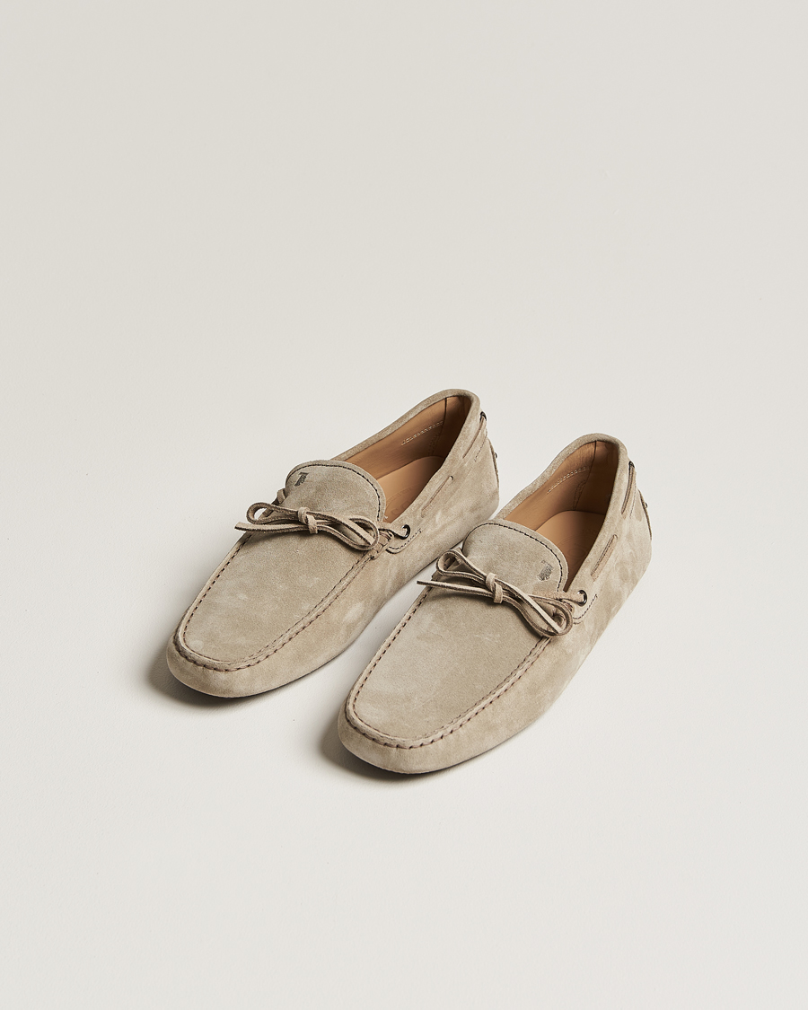 Herre | Tod's | Tod\'s | Lacetto Gommino Carshoe Taupe Suede