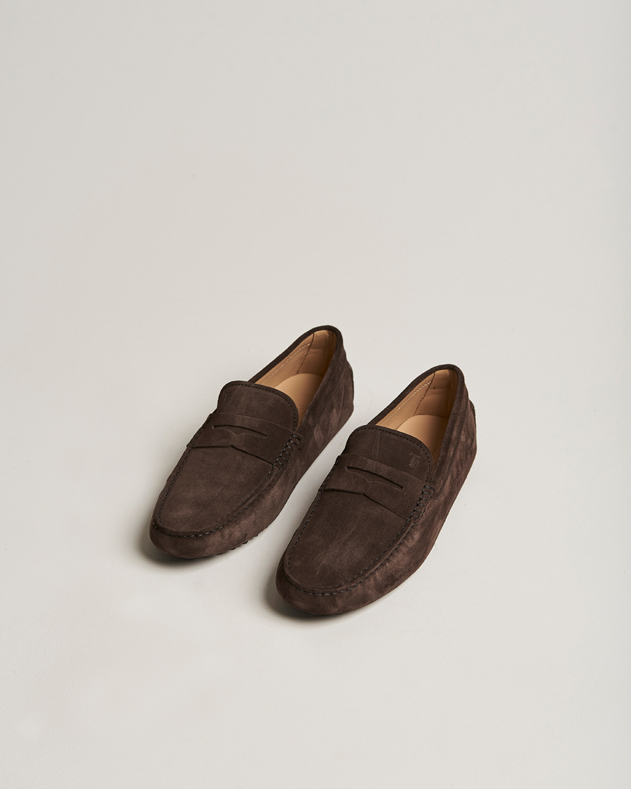Herre | Håndlavede sko | Tod's | Gommino Carshoe Dark Brown Suede