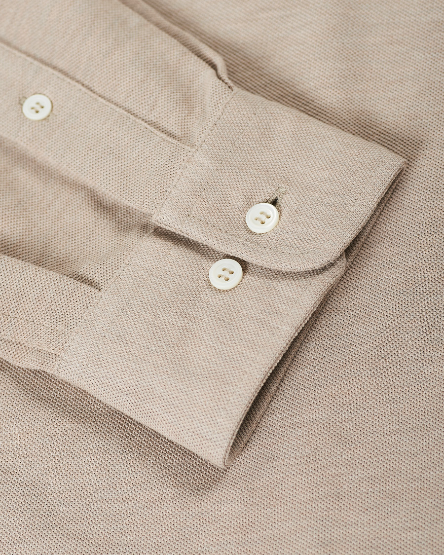 Herre | Skjorter | Brunello Cucinelli | Jersey Double Pocket Shirt Beige