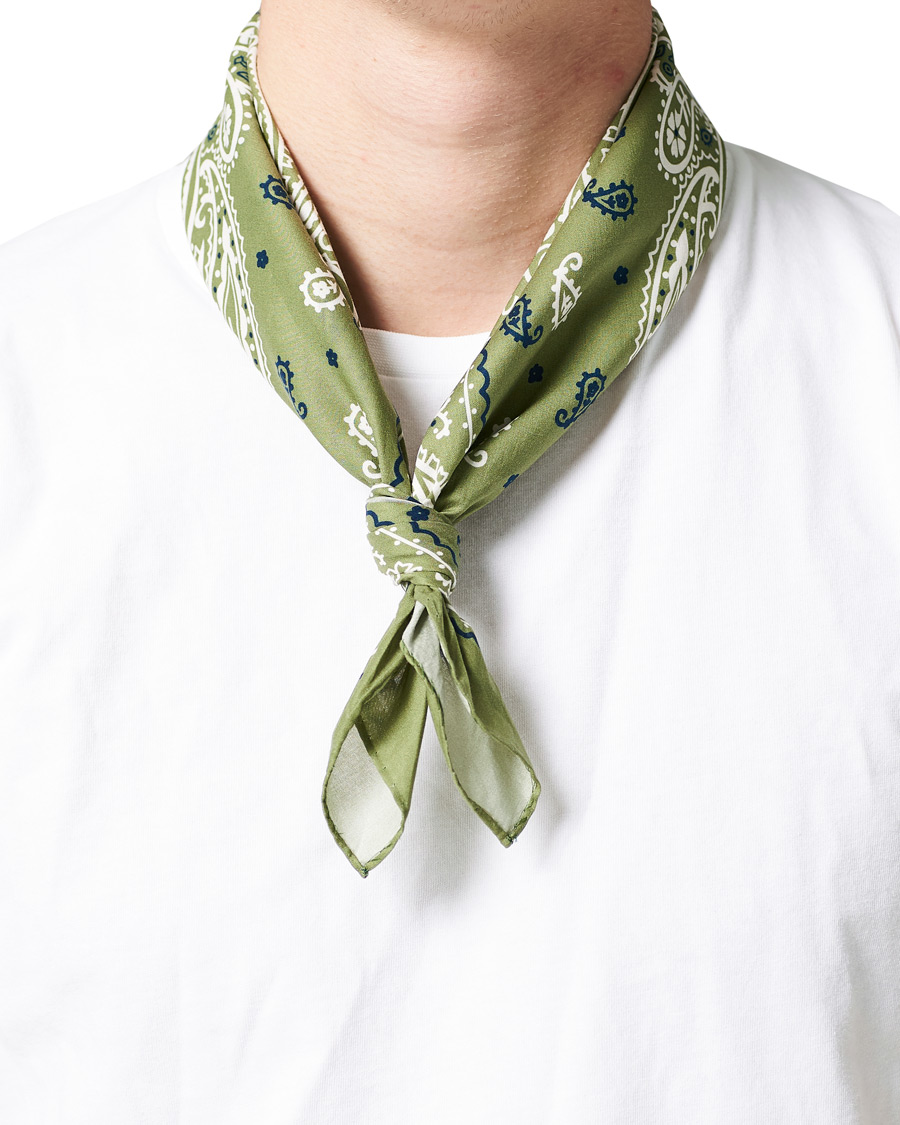 Herre | Amanda Christensen Cotton Printed Bandana Green | Amanda Christensen | Cotton Printed Bandana Green