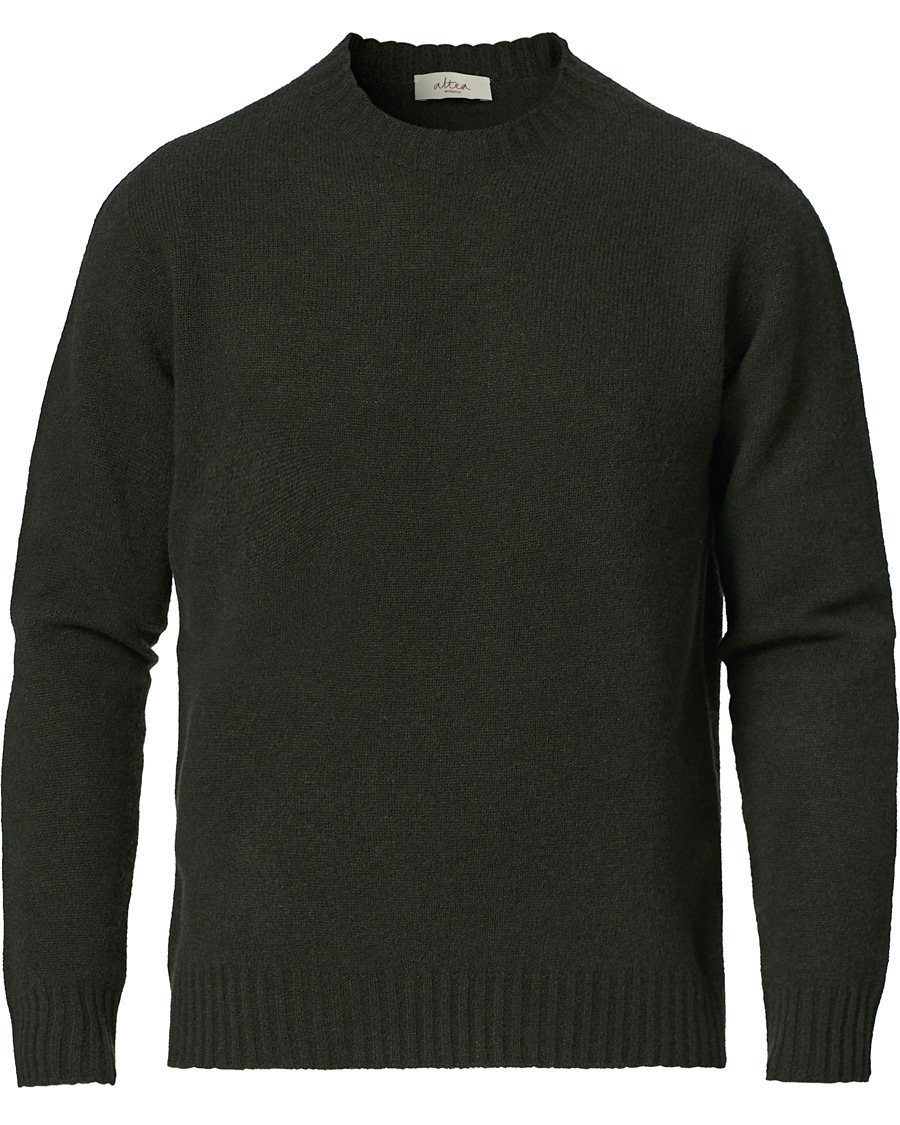 Herre | Trøjer | Altea | Wool/Cashmere Crew Neck Sweater Military