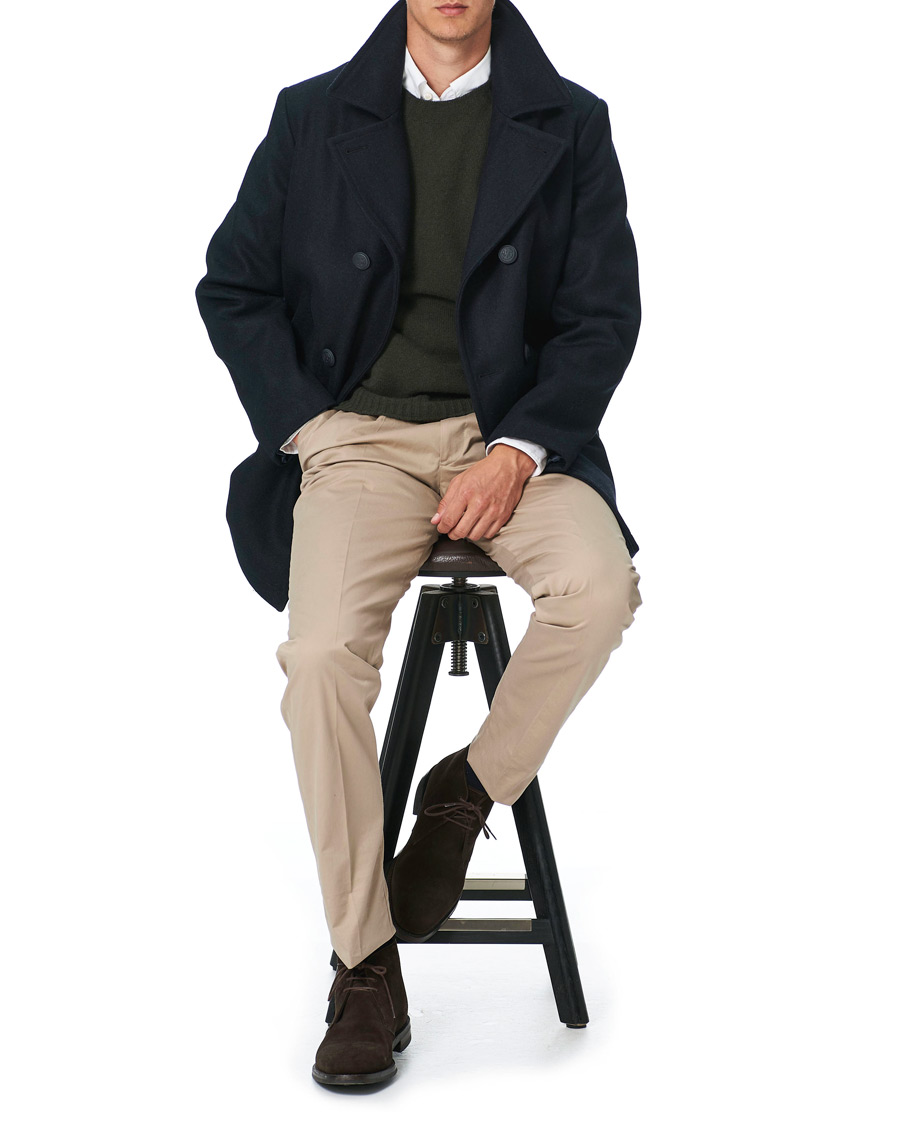 Herre | Trøjer | Altea | Wool/Cashmere Crew Neck Sweater Military