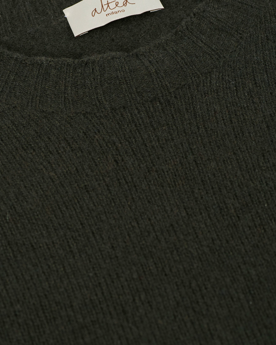 Herre | Trøjer | Altea | Wool/Cashmere Crew Neck Sweater Military