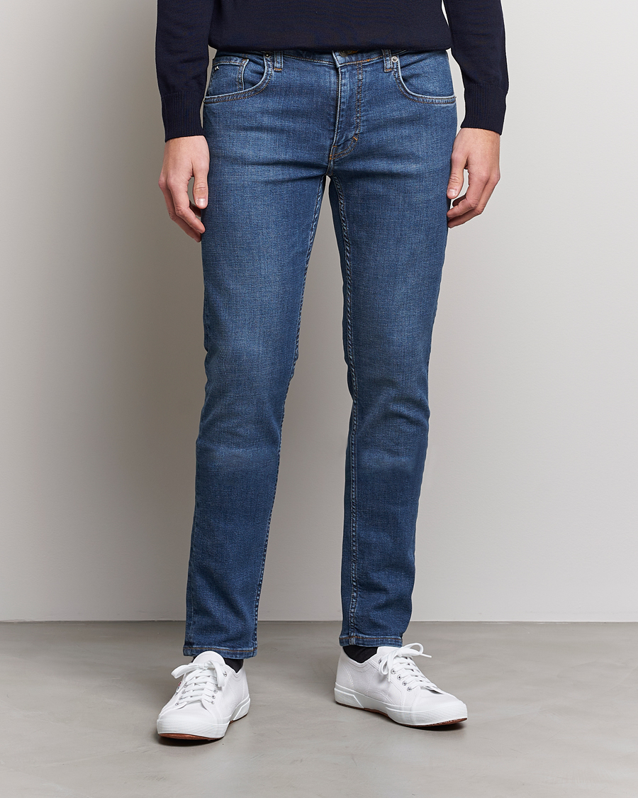 Herre | Tapered fit | J.Lindeberg | Jay Active Super Stretch Jeans Mid Blue