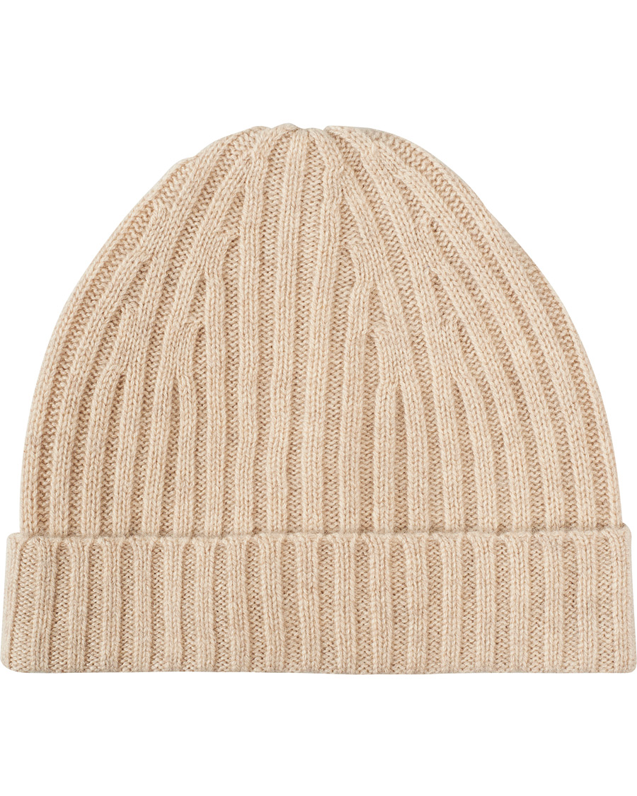Herre | Stenströms Ribbed Cashmere Hat Beige | Stenströms | Ribbed Cashmere Hat Beige