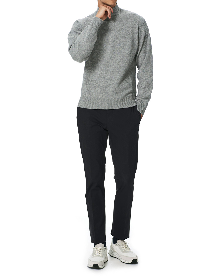 Herre | Trøjer | Z Zegna | Recycled Wool/Cashmere Mock Neck Light Grey